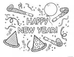 Holidays are joy, fun, laughter, gifts. Happy New Year Coloring Page Coloring Library