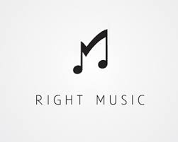 Black And White Music Logo Png Right Music Music Logo Design Music Note Logo Music Logo Inspiration