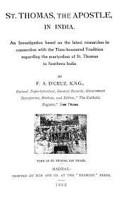 St. Thomas, the Apostle, in India - நூல்