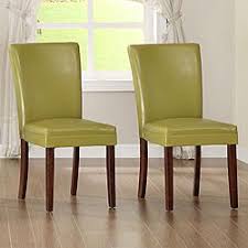 Modern Olive Green Faux Leather Dining Accent Chair Set 2 New Parsons Dining Chairs Dining Chairs Accent Chair Set