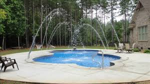 We can mount standard deck jets into the pool deck. Pools Freeform Pool With 8 Deck Jets Contemporary Swimming Pool Charlotte By Magic Pools Spas Houzz