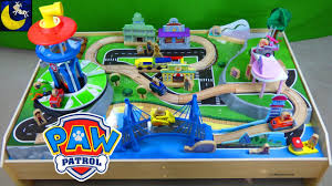 Paw Patrol Adventure Bay Play Table Look Out Tower Pups Kidcraft Wooden Train Tracks Table Playset Youtu Paw Patrol Tower Best Christmas Toys Paw Patrol Toys