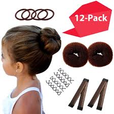 An entire week of hair ideas in one. Small Hair Donut Bun Maker Hawwwy 12 Pieces Hair Bun Shaper 2 Donuts 2 Magic Snap Bun Makers 4 Spin Bobby Pins 4 Hair Ties Ballet Bun Maker Easy Bun Women Girls
