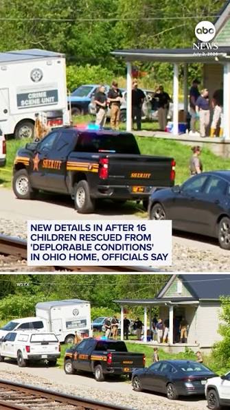 Officials are sharing new details after four people were charged with child endangerment after 16 children were removed from a home in Ohio where authorities say they were living in "deplorable ...