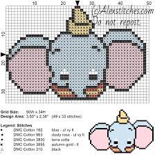 Every issue of disney cross stitch comes with at least 4 stunning project patterns with clear charts and instructions. Dumbo Disney Cuties Free Cross Stitch Pattern 50x34 5 Colors Disney Cross Stitch Cross Stitch Cross Stitch Patterns