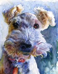 Fox Terrier Full Ilustracao 3d Arte Animal Aquarela