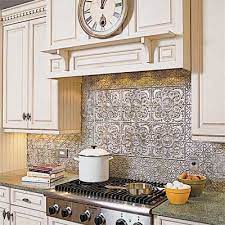 All About Tin Ceilings Tin Backsplash Kitchen Tin Tile Backsplash Tin Kitchen