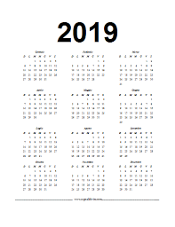 Calendario In Formato Word Del 2019