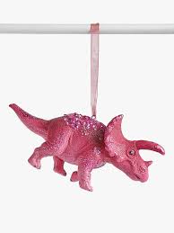 John Lewis Partners Abc Triceratops Dinosaur Tree Decoration Pink Tree Decorations Animal Decor Pink Xmas