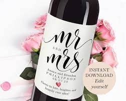 Printable Wedding Wine Bottle Labels Editable Wine Etsy Wine Bottle Labels Wedding Wedding Wine Bottles Wedding Bottles