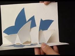 Pop Up Sydney Opera House Card Tutorial Origamic Architecture Origami Architecture Card Tutorial Snowflake Cards
