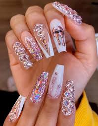 Black Acrylic Nail Designs 2020 Super Cute Trendy Nail Art Ideas For 2020 Girls Bling Acrylic Nails Rihanna Nails Nails Design With Rhinestones