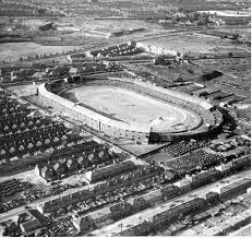 A magnificent aerial photo montage of west ham united's upton park stadium. Newham Photos Custom House West Ham Stadium Looking North East Towards East Ham During A Speedway Meeting 24 June 1947