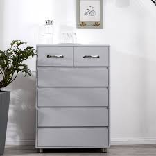 A tall drawer chest is a great storage unit that is relatively easy to build. Tall Dressers For Bedroom 6 Drawer Dresser In Home Heavy Duty Mdf Chest Of Drawers Side Table Bedroom Furniture Vertical Storage Cabinet For Closet Entryway Hallway Nursery Office Gray Q14247 Walmart Com