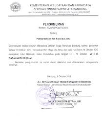 Pengumuman Libur Hari Raya Idul Adha