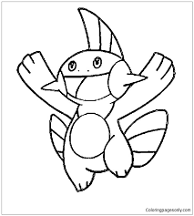 Take part in a fantastic journey. Marshtomp Pokemon Coloring Pages Cartoons Coloring Pages Coloring Pages For Kids And Adults