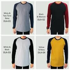 Kaos Polos Oblong Kaos Pria Kaos Polos Lengan Pendek Kaos Raglan Panjang Kaos Lengan Panjang Shopee Indonesia