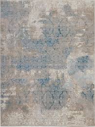 Nourison Karma Krm07 Ivory Light Blue Area Rug Carpetmart Com