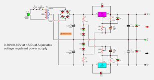 In this lm317 project, i have shown how to make lm317 variable dc power supply with the complete circuit diagram. 0 60v Dual Variable Power Supply Circuit By Lm317 Lm337