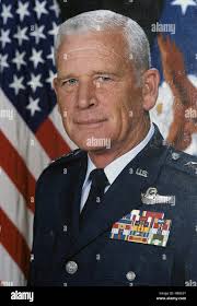 Artwork portrait of US Air Force (USAF) General (GEN) Robert L. Rutherford,  Commander of Pacific Air Forces (PACAF) from 22 January 1993 to 11 October  1994 Stock Photo