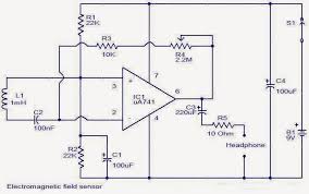Electromagnetic Field Sensor Circuit Ee Figures Electronics Circuit Electronic Schematics Circuit