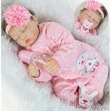 Npk Realistic Reborn Baby Dolls Girl Sleeping Soft Vinyl Silicone Baby Doll 22 Inchs 55 Cm Newborn Baby Dolls Eyes Closed