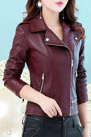 Dark Red Leather Spring Jacket Beautiful Red Leather Jackets Women Spring Leather Jacket Spring Jackets