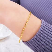 916 this means that the gold is 91.6% pure, or 22k. Gold Bracelet Ladies Bracelet 999 Pure Gold Female Transit Golden Bead Thin Bracelet Genuine Pure Gold