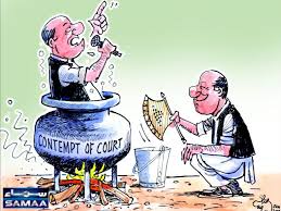 It is the willful disobedience of any judgement, order, writ or other process of a court or willful breach of an undertaking given to a court. Samaa Tv On Twitter Cartoonist Sabirnazar1 S Take On Contempt Of Court Notices Issued To Pmln Leaders Samaatoon