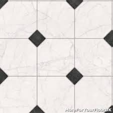 Gray, gold and black linoleum floor tiles echo the colors found in this galley kitchen's backsplash while also adding a playful touch throughout. 3 8mm Thick Vinyl Flooring White Marble Tile Black Motif Lino Kitchen 3m Wide Ebay