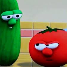 Veggie Tales Tomato Gif Andi Healthy Explanation the punchline to a joke in the qubo version of a snoodle's tale about larry asking people if his dream about a giant bagel was weird, leading to the cartoon binky the opera singer playing.