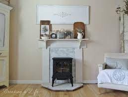 Creating A Life Diy Faux Mantel Update Faux Fireplace Faux Fireplace Diy Fireplace Mantels
