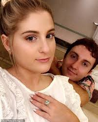 Meghan trainor and husband daryl sabara are about to welcome their first child together. Meghan Trainor And Daryl Sabara Tie The Knot In Intimate Backyard Ceremony On Her 25th Birthday Daily Mail Online