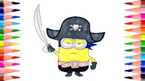 In this section, find a large selection of coloring pages minions movie. Painting Despicable Me Pirate Minion Coloring Book Coloring Despicable Me Pirate Minion For Kids Youtube