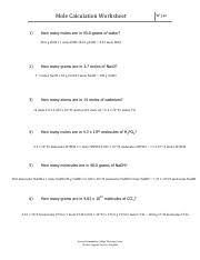 (2.2 moles h2o) (6.023x10^23 moleculas h2o /1 moles h2o)= 1.32x10^24 moleculas de h2o. Ava Madrid Mole Calculations Worksheet Pdf Mole Calculation Worksheet 1 W 340 How Many Moles Are In 40 0 Grams Of Water 40 0 G H2o X 1 Mole Course Hero