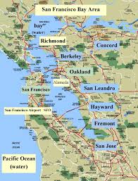 Listados completos de ejecuciónes bancarias en ciudades del california. Mapa De La Bahia De San Francisco Ciudades Mapa De La Zona De San Francisco De California California Usa