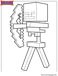 One option you have is to craft a bow and some arrows. Skeleton And Arrow From Minecraft Game Coloring Pages Printable