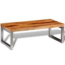 Fitted with iron accessories like nail with cap etc. Vidaxl Solid Sheesham Wood Coffee Table With Steel Leg Vidaxl Com