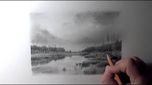 Drawing river drawn clipart and png images, 20 found. Drawing Pencil How To Draw A Landscape With A River Paintingtube