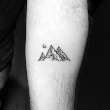 Top 47 Minimalist Mountain Tattoo Ideas 2021 Inspiration Guide Mountain Tattoo Minimalist Mountain Tattoo Outdoor Tattoo
