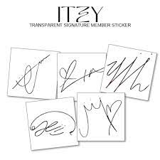 Itzy Transparent Signature Member Sticker Shopee Philippines
