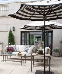 Black And White Striped Umbrella Outdoor Black And White Striped Umbrella Patio Decor Patio Design Patio Umbrellas