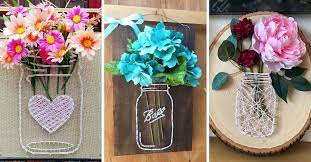 10 Beautiful Mason Jar String Art Ideas To Spark Your Creativity Decor Home Ideas