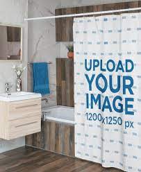 Download Shower Curtain Mockup Generator Try 15k Mockups For Free Placeit