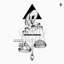 Libra tattoo illustrations & vectors. Libra Libra Art Brain Tattoo Geometric Tattoo Design