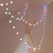 From simple fairy lights to bigger shapes and designs there is the perfect light for you. Plug In Led Sherbet Multi Coloured String Lights Lisa Angel
