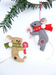 Felt Pdf Sewing Pattern Christmas Mouse Christmas Etsy Felt Christmas Ornaments Handmade Felt Ornament Felt Christmas Tree