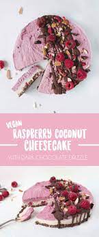 No Bake Raspberry Chocolate Cheesecake Recipe Raw Vegan Desserts Raw Food Recipes Vegan Sweets