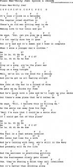Love Song Lyrics For Piano Man Billy Joel With Chords For Ukulele Guitar Banjo Etc Billyjoel Ukulele Chords Songs Easy Guitar Songs Music Chords