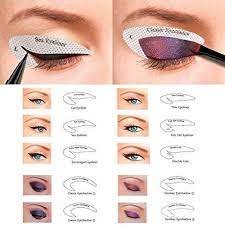 Kalolary 64 Pairs Eyeliner Eyeshadow Non Woven Stencil Stickers 6 Styles For Eyeliner 4 Styles For Eyeshadow Set Profess Eyeliner Stencil Eyeliner Eyeshadow